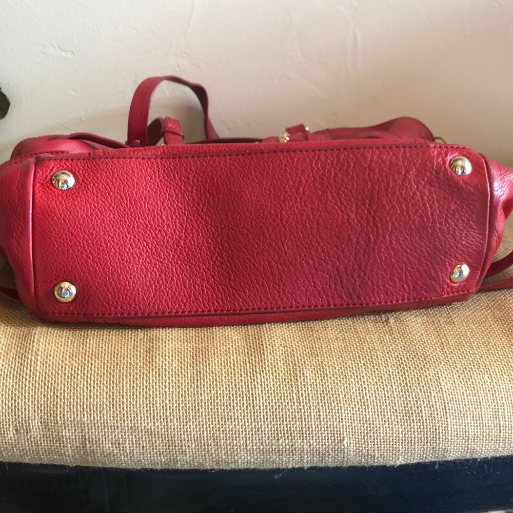 Michael Kors large red leather purse. - Picture 3 of 7